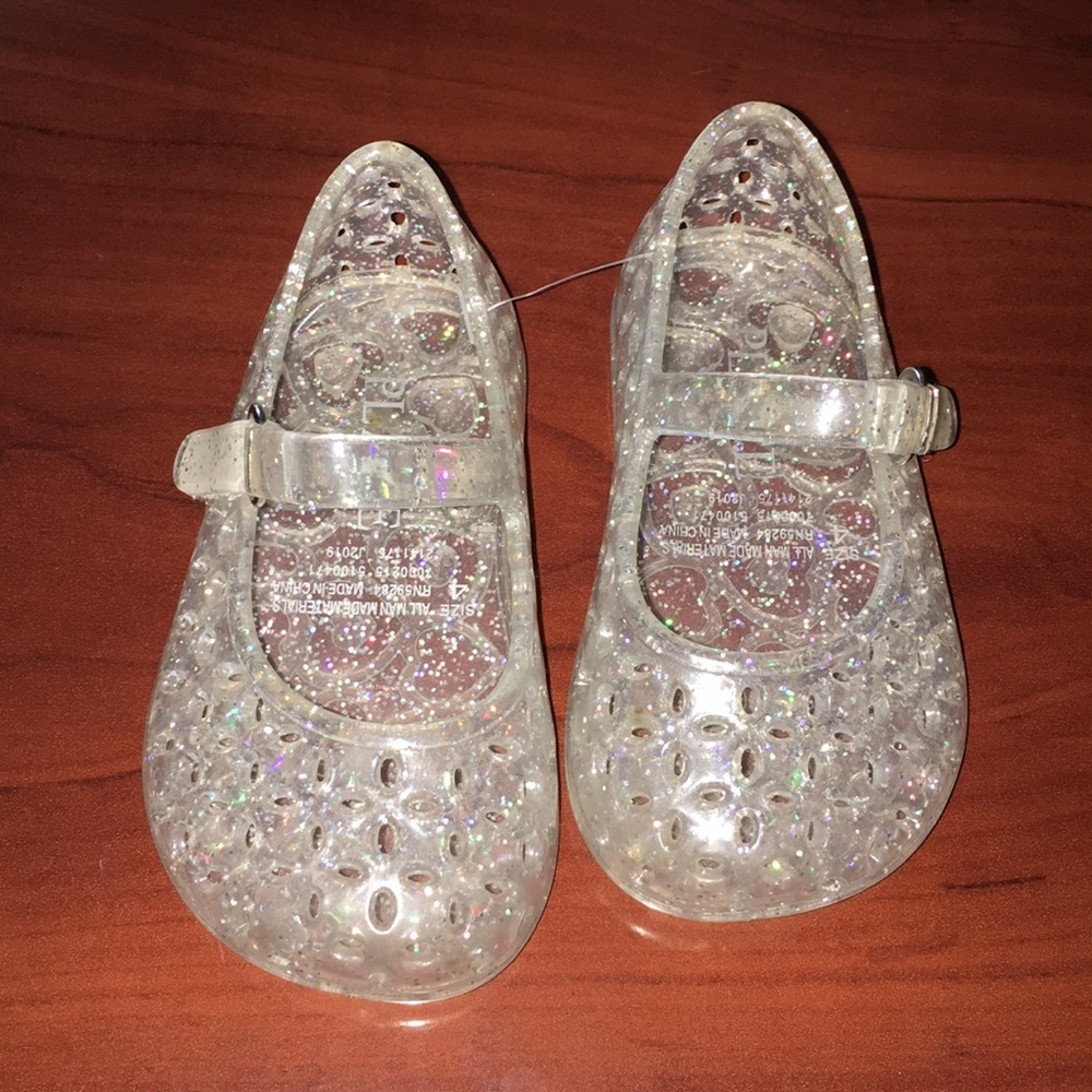 Children’s Place Glittery Transparent Strap-on Shoes